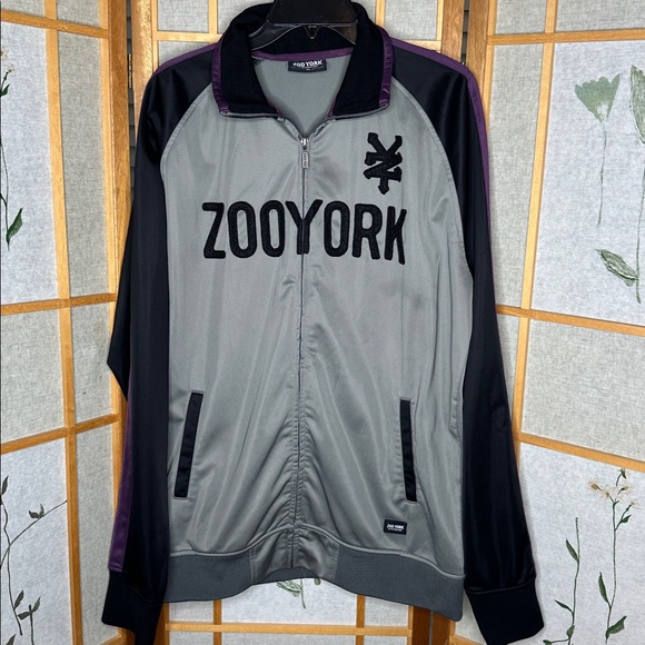 Zoo York Men’s Grey and Black Full Zip Long Sleeve Track Jacket Size XL - Picture 1 of 11